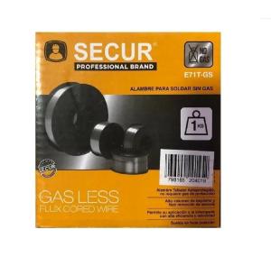 ALAMBRE P/MIG CON FLUX 1K 0.6MM SECUR E71T-GS NO GAS