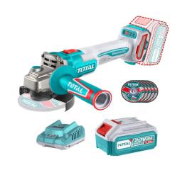 AMOLADORA ANGULAR TOTAL 115MM 20V 1 BATERIA (4AH) BRUSHLESS 9000RPM