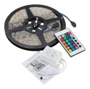 CINTA LED RGB 5 MTS C/CONTROL, DRIVER MVC 5050