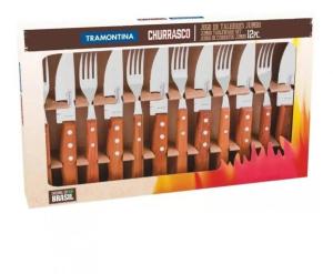 JUEGO DE ASADO JUMBO 12 PZAS CHURRASCO TRAMONTINA  (22399/063)