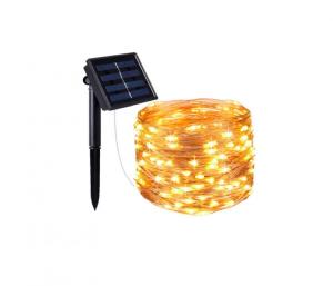 LUCIERNAGA SOLAR LED STRIP 3000K 8 FUNCIONES (10 MT GUIA)