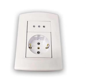 PLAQUETA ARMADA C/ 1 TOMA 3 LINEA + SCHUKO SICA BLANCO 545283