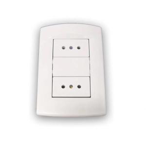 PLAQUETA ARMADA C/ 2 TOMA 3 LINEA SICA BLANCO 545281