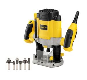 ROUTER FRESADORA STANLEY 1200W C/ GUIA Y 6 FRESAS 