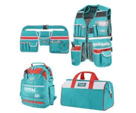 COMBO X 4 PORTA HERRAM. CINTURON + CHALECO + MOCHILA + BOLSO 13