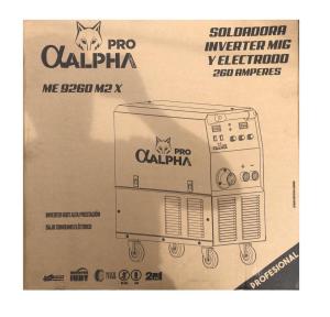 SOLDADORA ALPHA PRO MIG - MAG 260 AMP GAS/NO GAS 