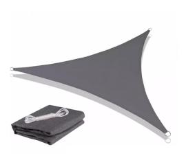 TOLDO DE MALLA SOMBRA TRAINGULAR 3.6 X 3.6 X 3.6 MT GRAFITO