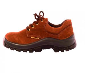 ZAPATO CUERO TOP NOBUCK MARRON PTA. PLASTICA T.44
